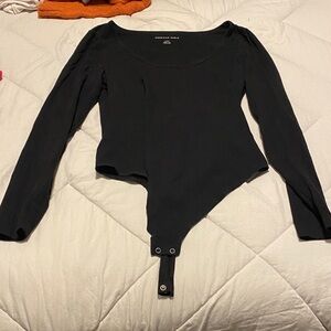 American Eagle Outfitters Black Long Sleeve Bodysuit